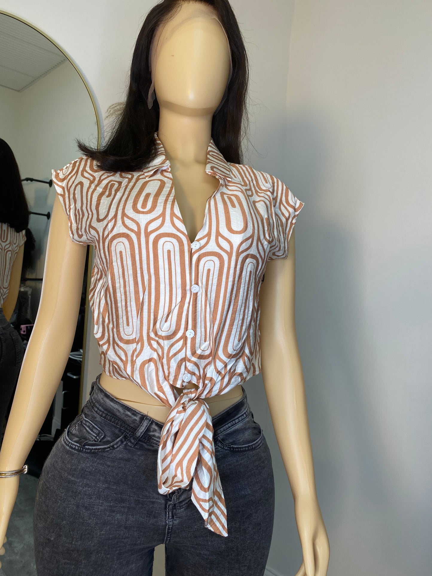 Printed crop top