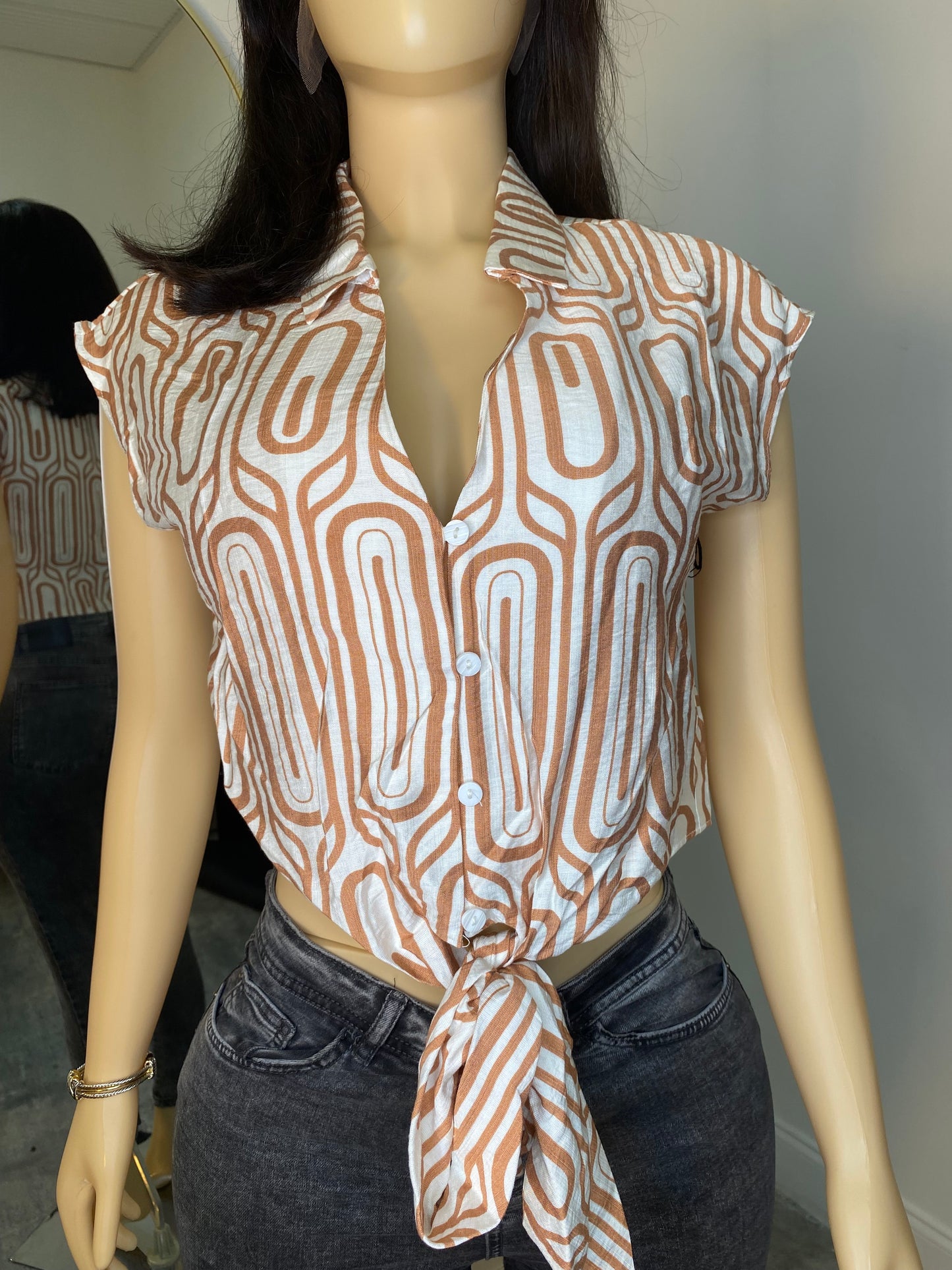 Printed crop top