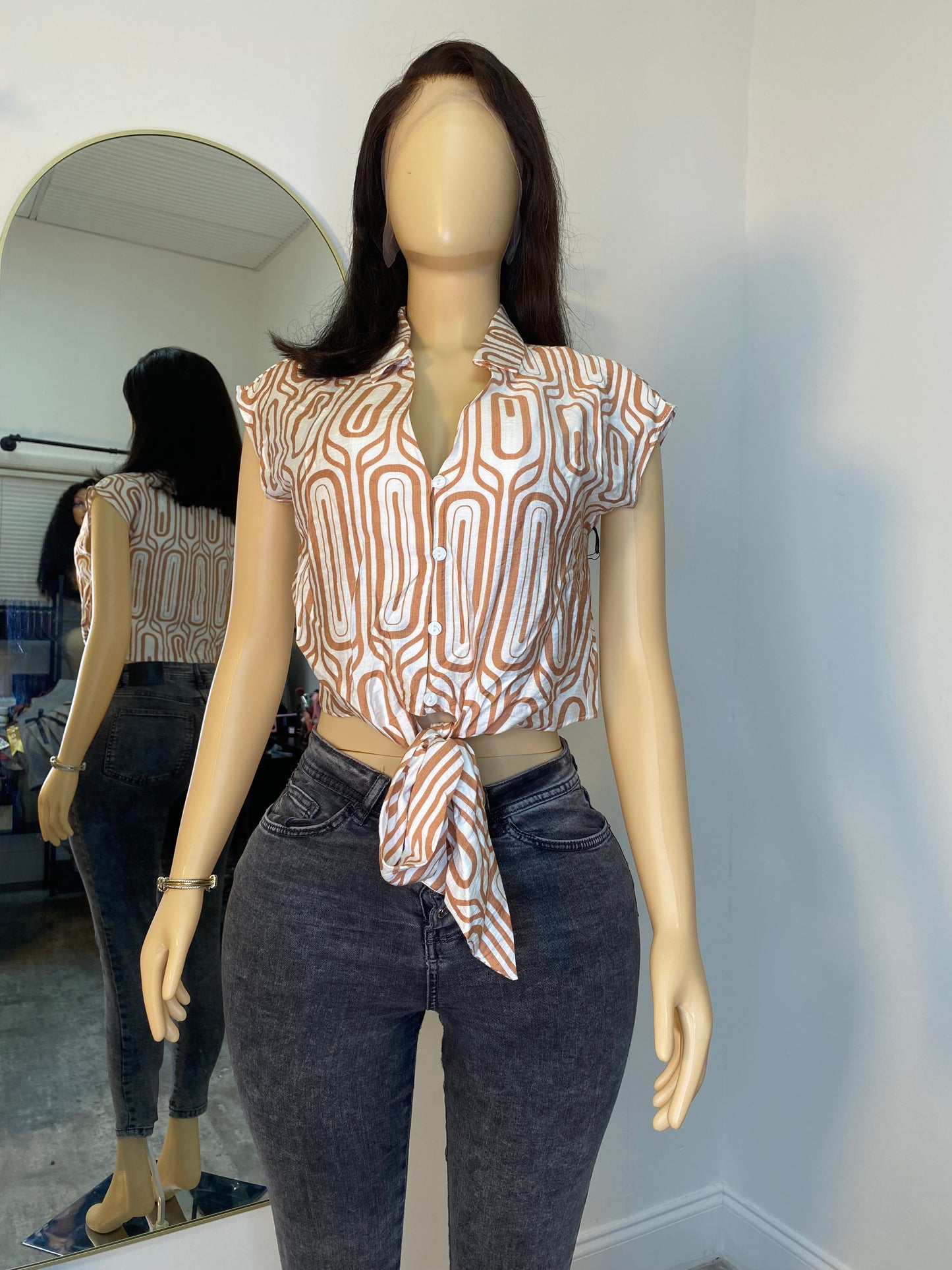 Printed crop top