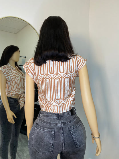 Printed crop top