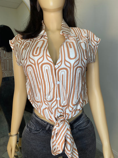 Printed crop top